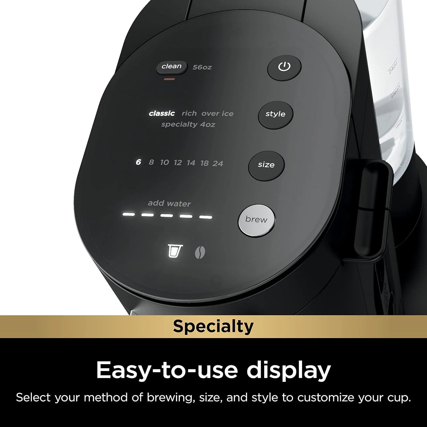 Ninja | Coffee Maker | Single Serve |Brew with Coffee Pods & Grounds| Compatible with K-Cup Coffee Pods | 4 Brew Styles, up to 24oz Cup Sizes & 56oz Removable Reservoir | Black | PB051