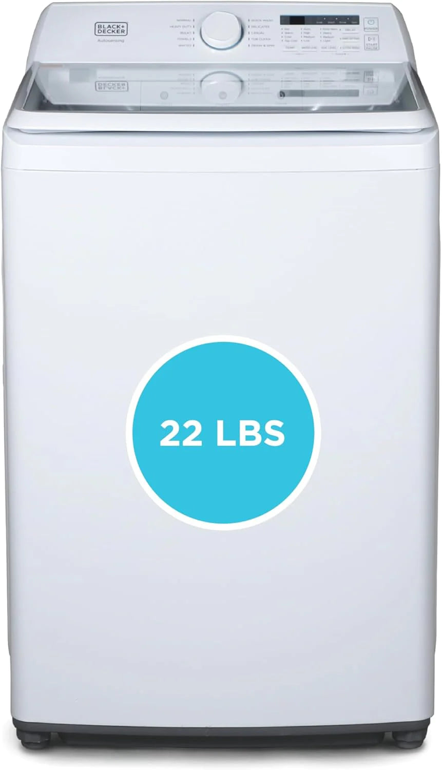 BLACK+DECKER 0.9 Cu. Ft. Portable Washer 6.6 lb. Capacity Washing Machine for Homes Apartments