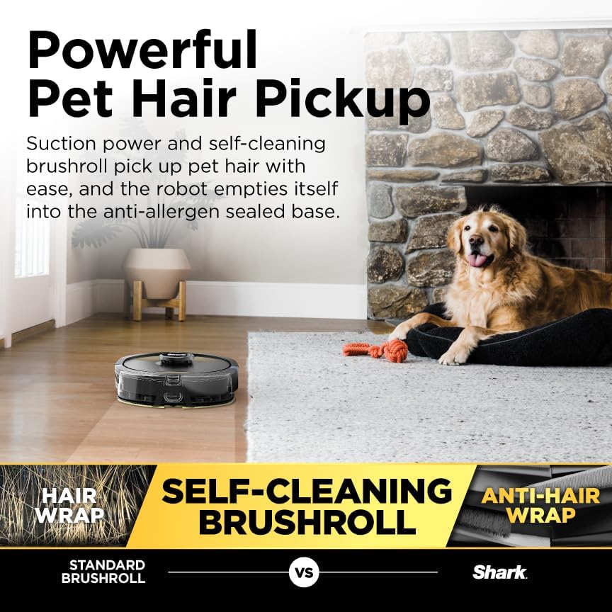 Robot Vacuum & Mop Combo, Powerful Suction, Matrix Plus, 60-Day Debris Capacity, HEPA Bagless Self Empty Base, Sonic Mopping, Home Mapping for Pet Hair - Carpets & Hardfloor, AV2610WA