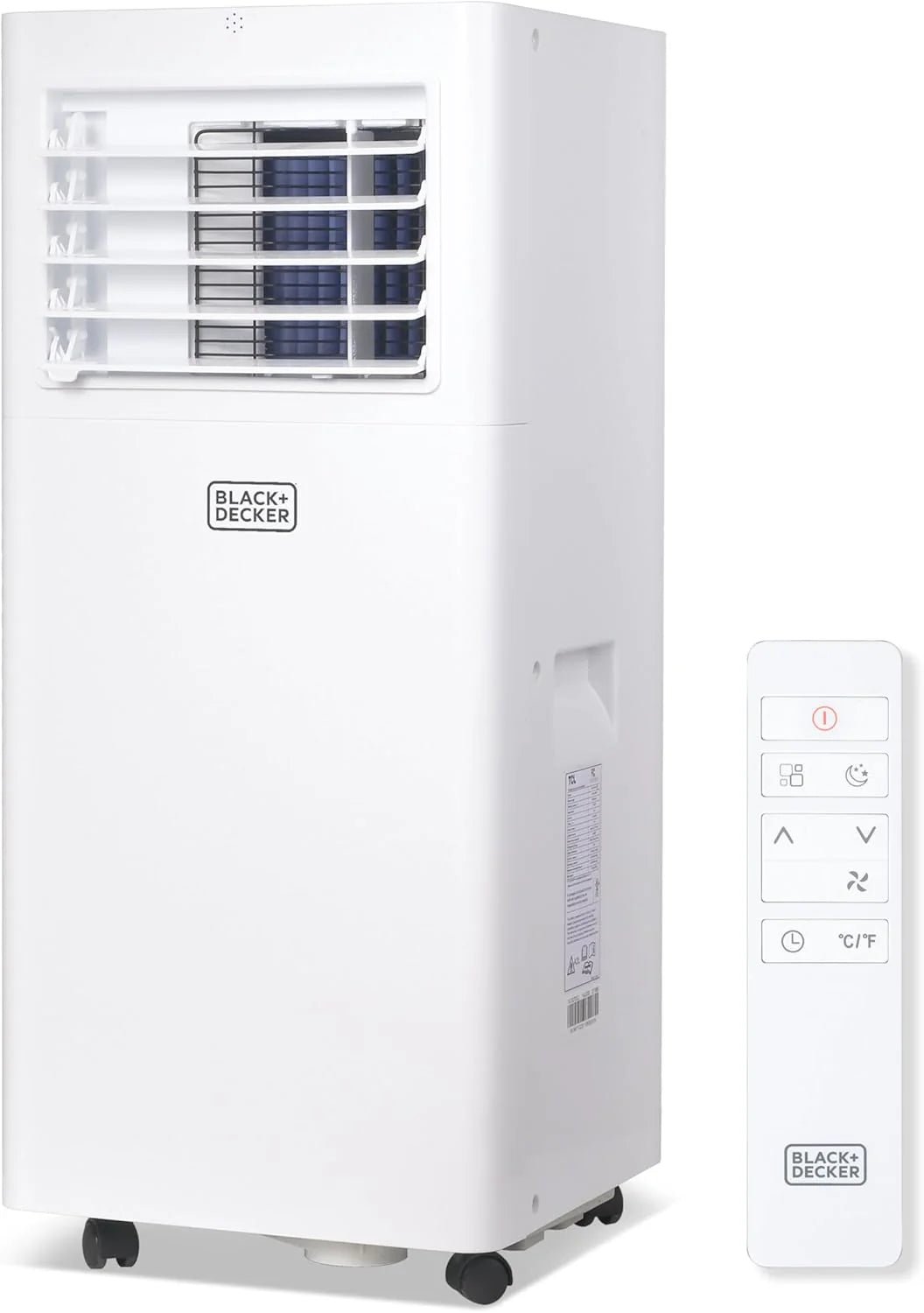 BLACK+DECKER 10,000 BTU Portable Air Conditioner for Rooms up to 450 Sq. with Remote Control, White