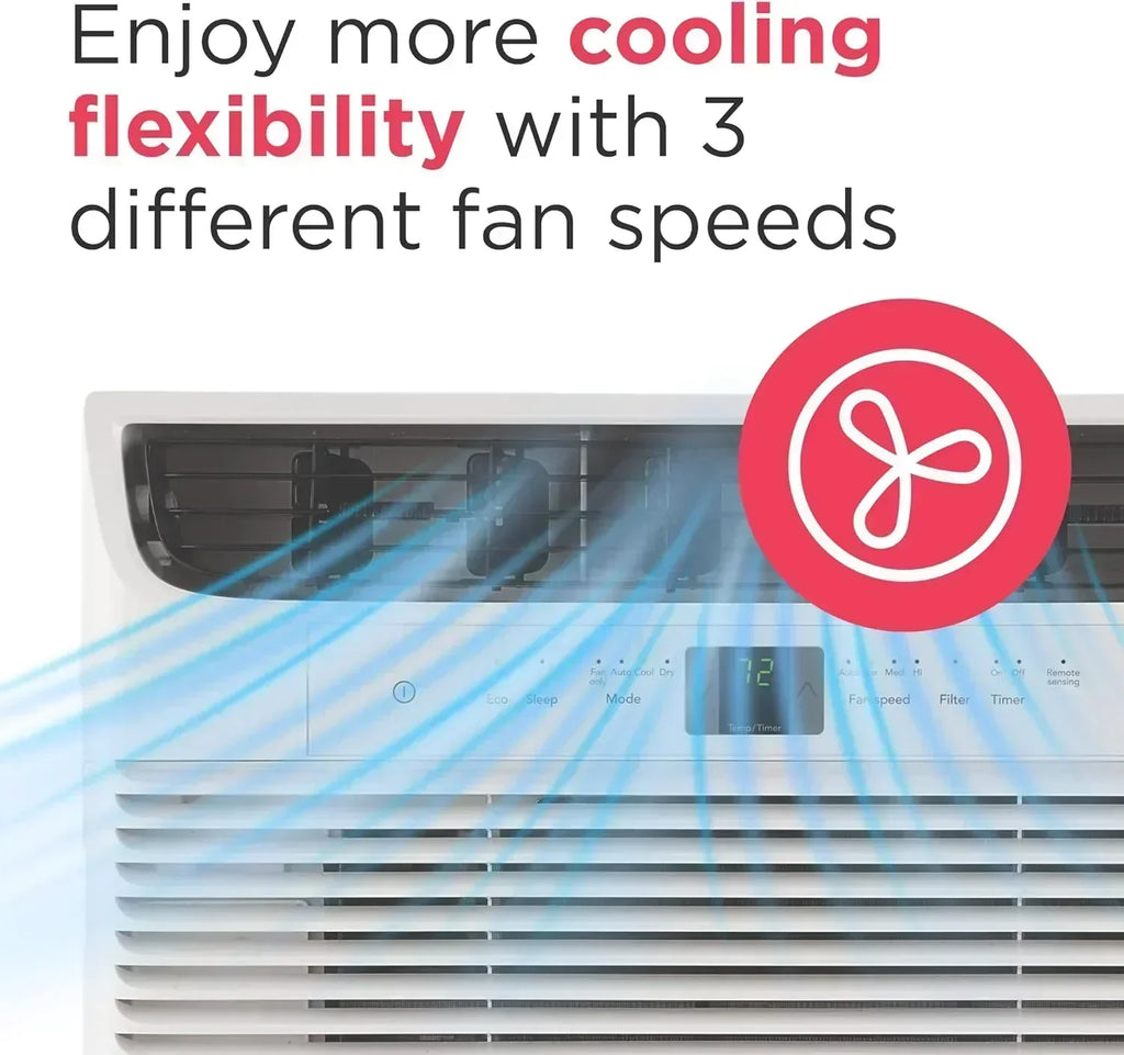 Frigidaire 5,000 BTU Window Air Conditioner Remote Control Cools Up to 150 Sq. Ft. Quiet Operation