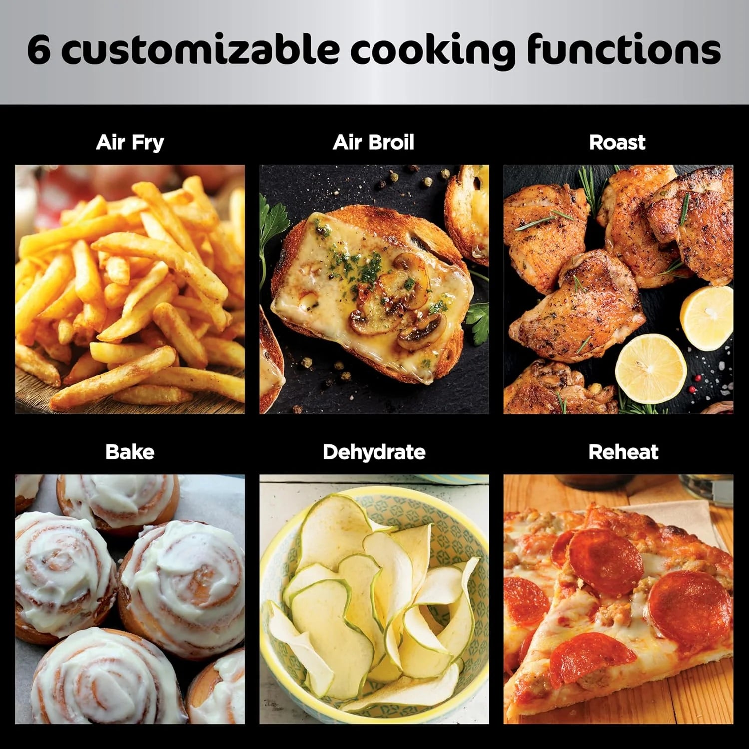 Ninja Foodi 10QT 6-in-1 DualZone Smart XL Air Fryer, 2 Independent 5QT Baskets, Smart Cook Thermometer, Match Cook, Smart Finish, Air Fry, Roast, Bake, Dehydrate, Reheat, Grey, DZ550