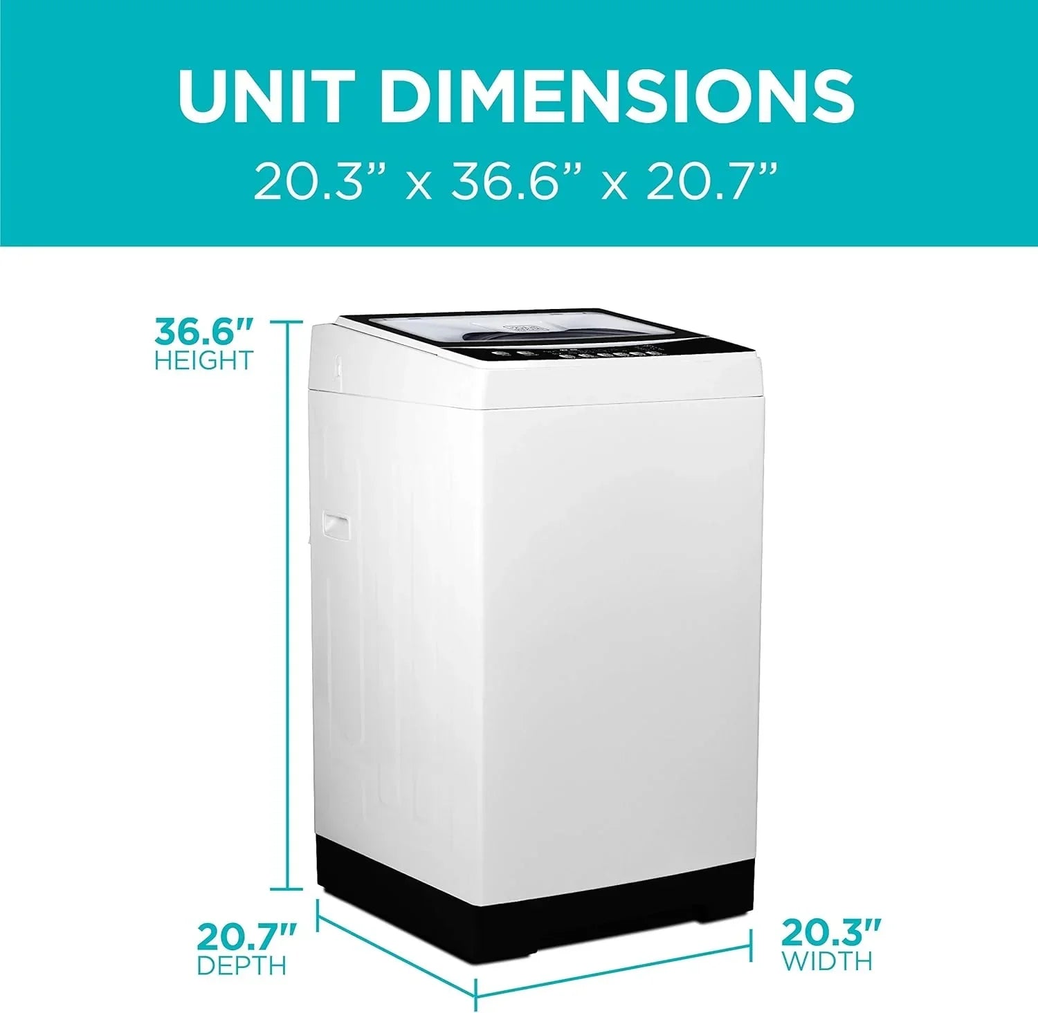 Portable Washer 6.6 lb. Capacity Washing Machine for Homes & Apartments 5 Wash Cycles