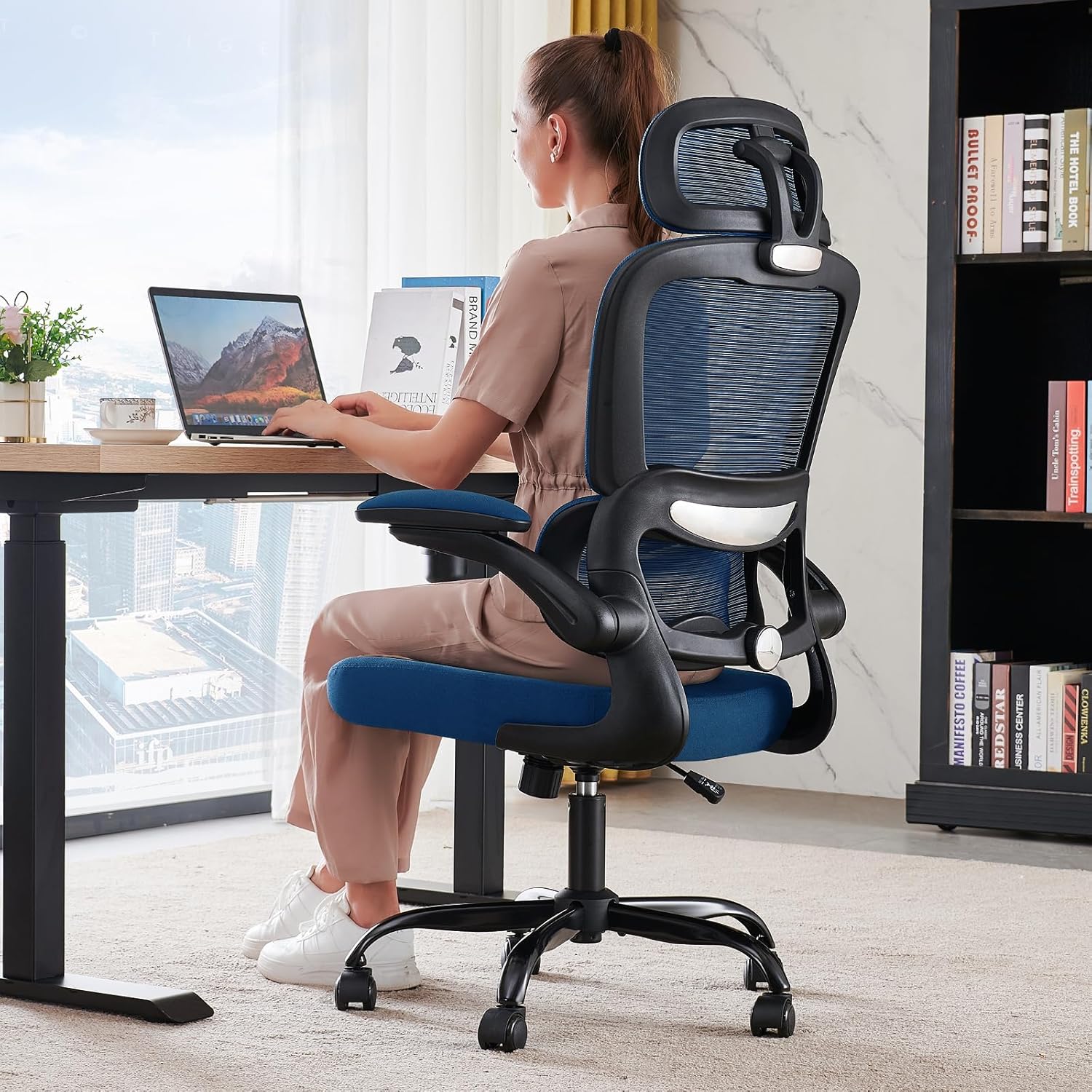 TRALT Office Chair Ergonomic Desk Chair 330 lbs Home Gaming Chair with Wheels