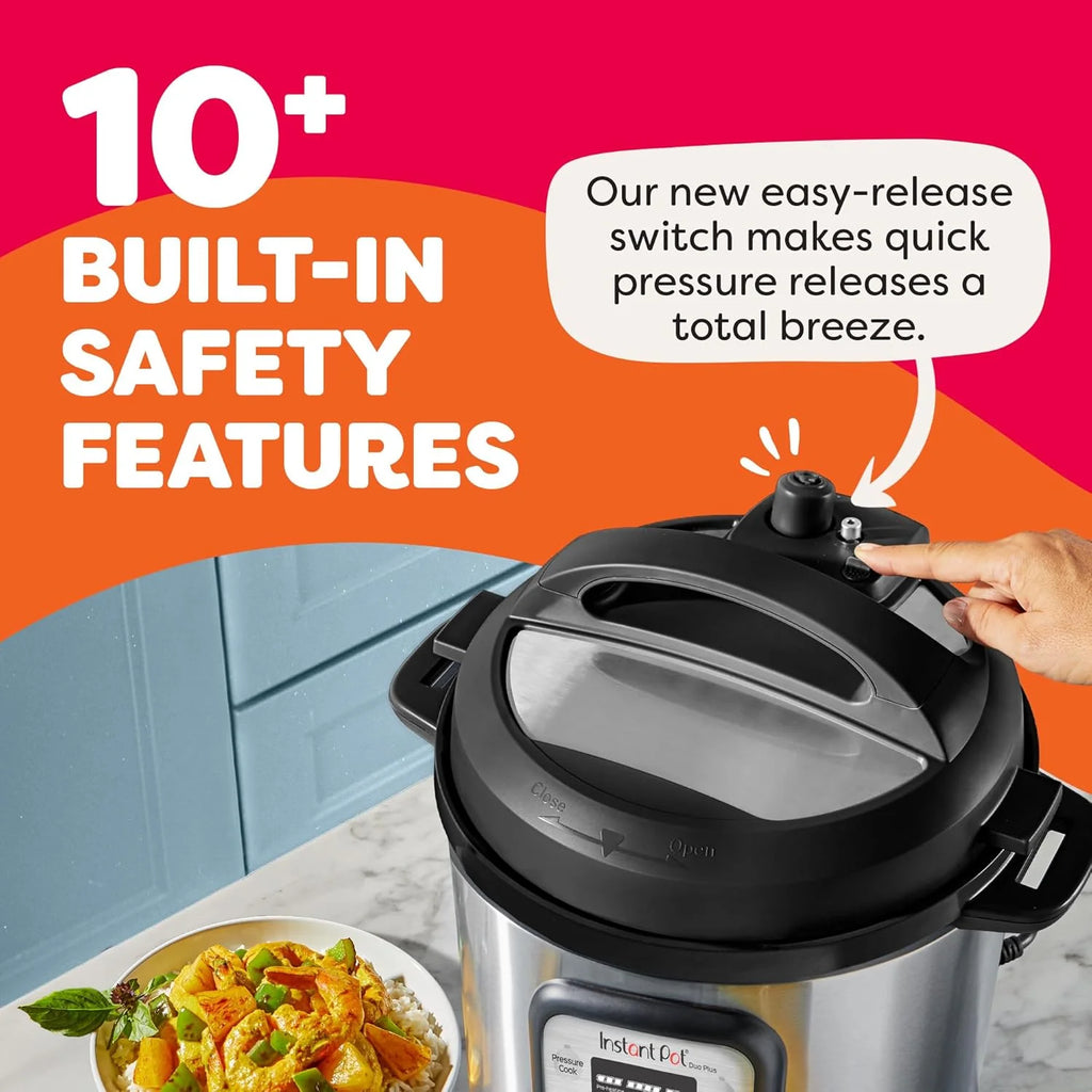9-in-1 Multicooker, Pressure Cooker, Slow Cook, Rice Maker, Steamer, Sauté, Yogurt, Warmer & Sterilizer, Includes App With Over 800 Recipes, Stainless Steel, 6 Quarts